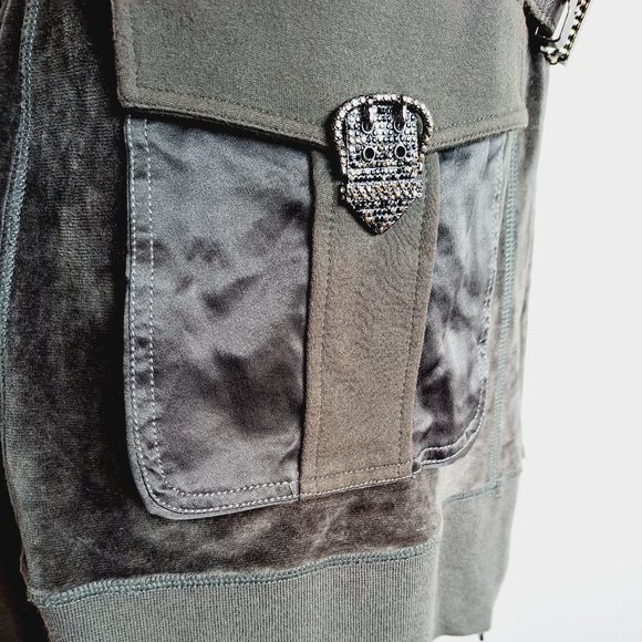 VDP Italian Dark Green Velvet Open back Dress Size 42 - Picture 10 of 16